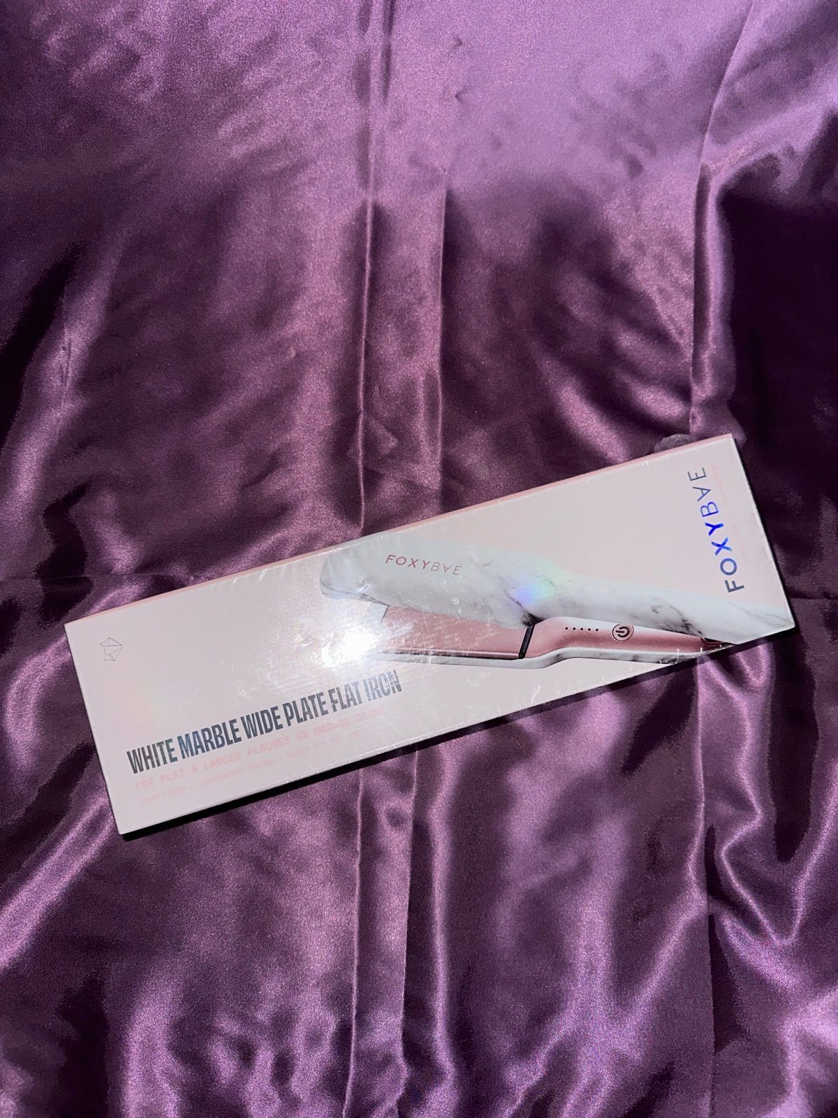 FoxyBae White Marble Wide Plate Flat Iron