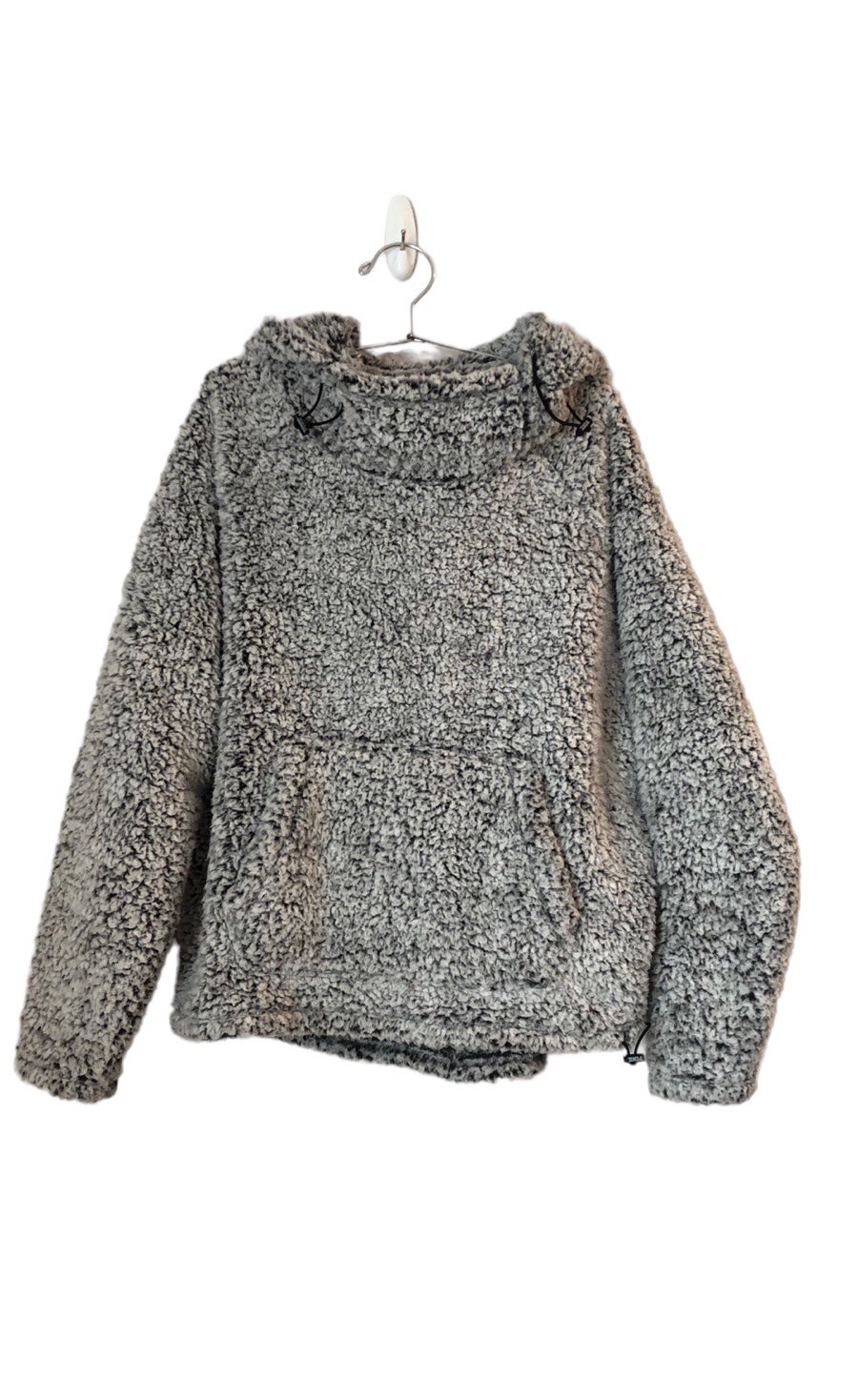 PINK Sherpa Sweater/Hoodie SZ Small Hooded Cowl Neck Drawstrings Top and Bottom