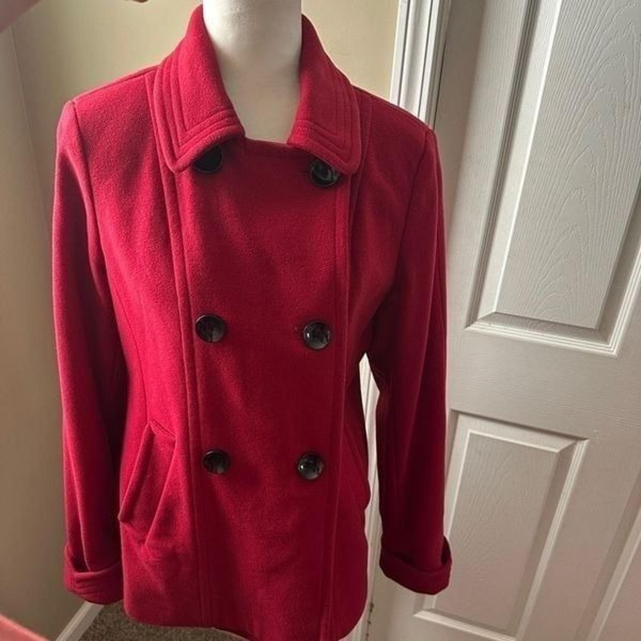 Croft & Barrow elegant medium red wool peacoat   Elegant