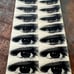 1960s Vari Vue Lenticular Moving Black and White Eyes Uncut sheet of 14 HTF
