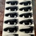1960s Vari Vue Lenticular Moving Black and White Eyes Uncut sheet of 14 HTF