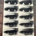 1960s Vari Vue Lenticular Moving Black and White Eyes Uncut sheet of 14 HTF