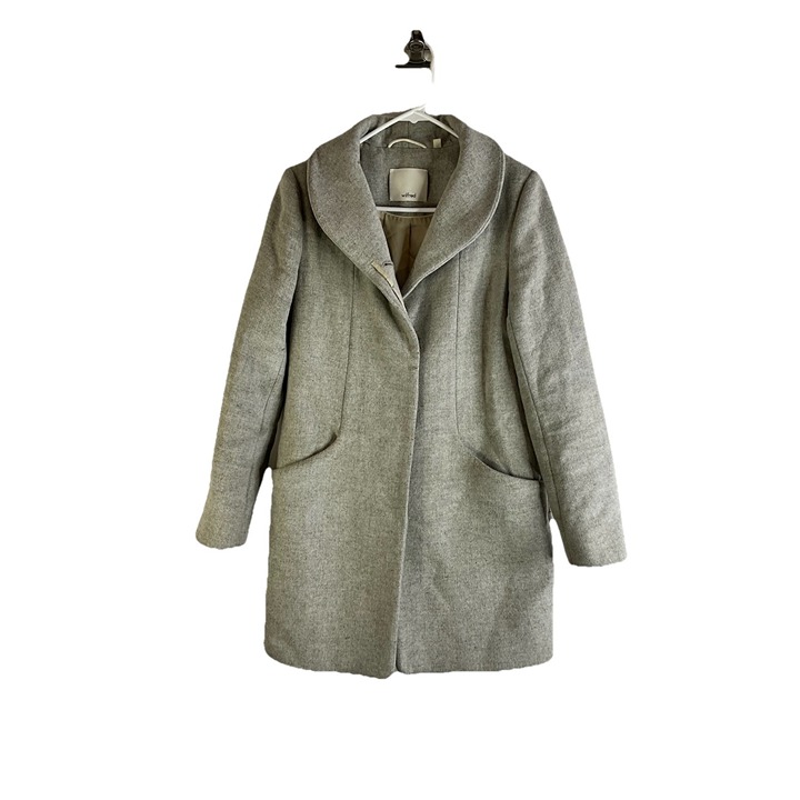 Wilfred Aritzia Italy Wool Cashmere Cocoon Coat Gray Womens Small