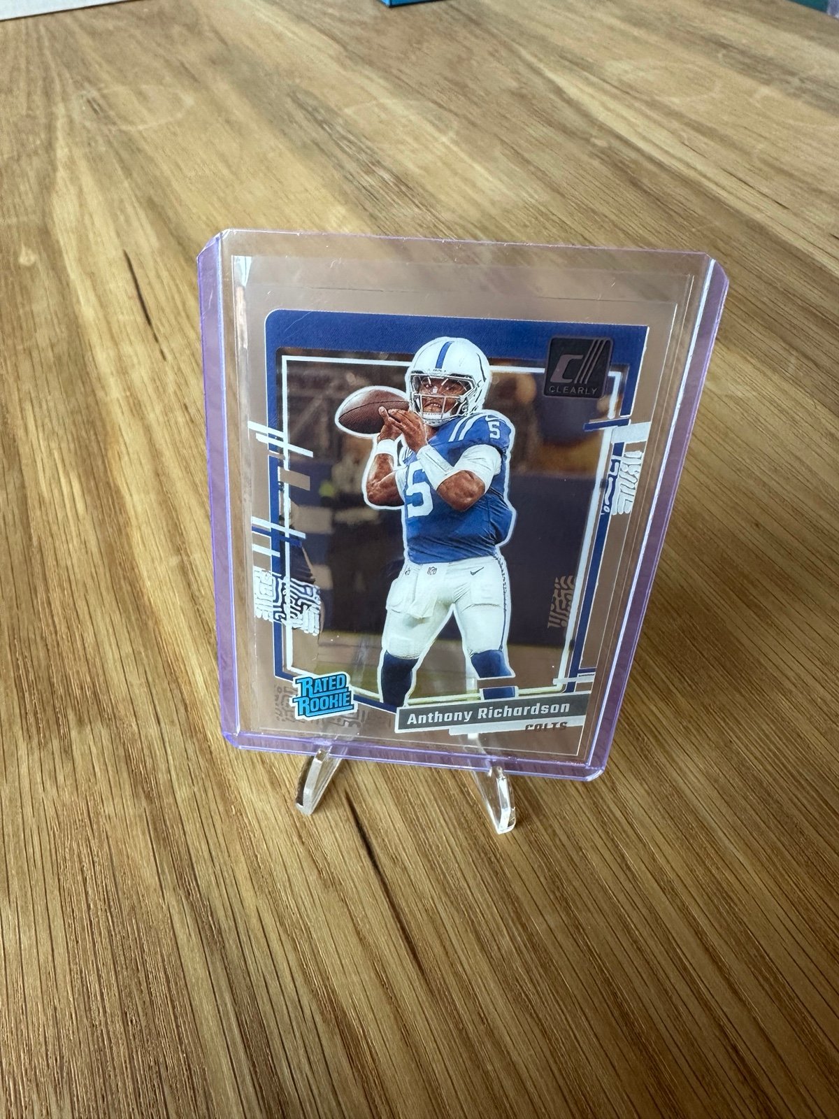 Anthony Richardson Donruss Clearly Rated Rookie Card