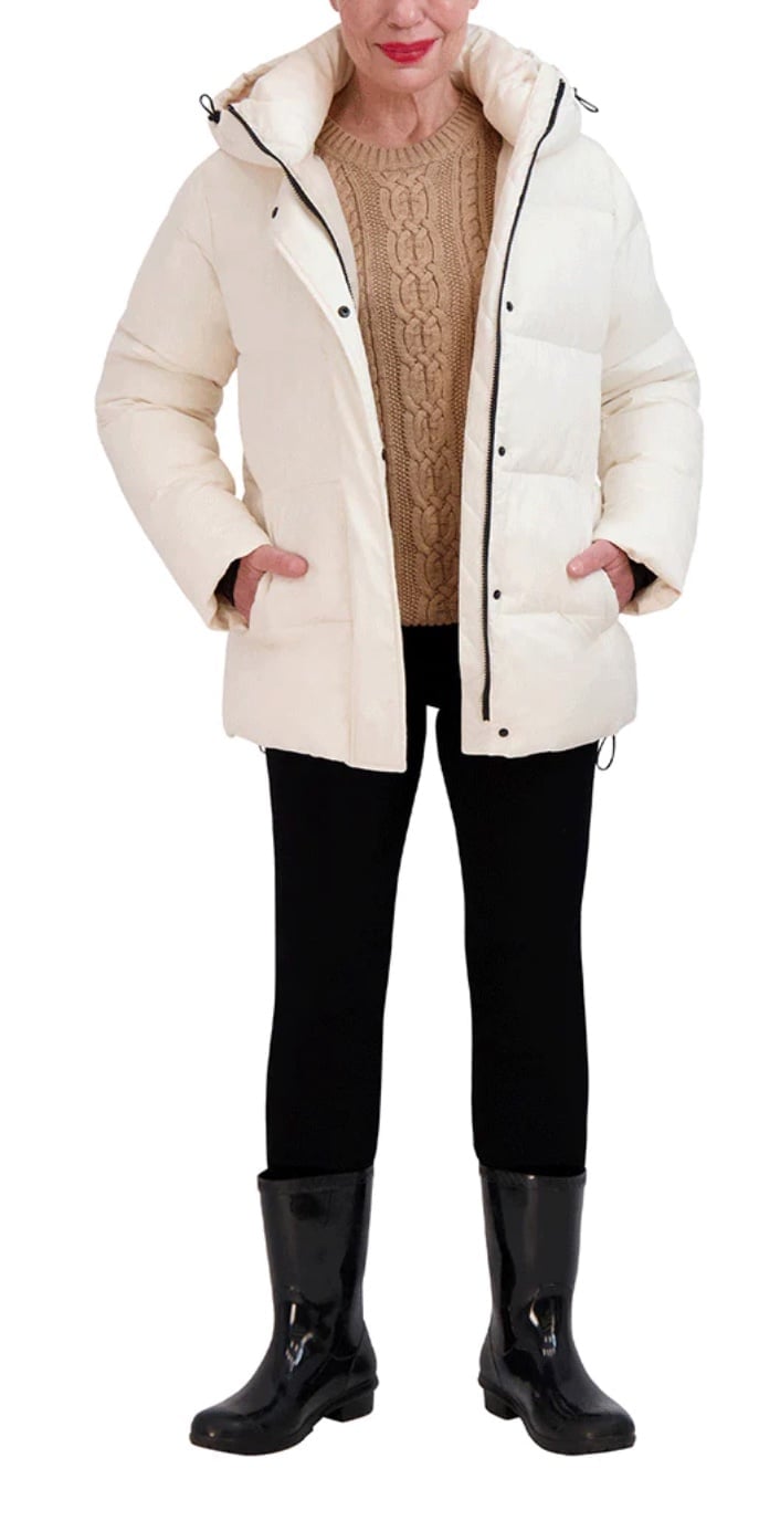 Two BY VINCE CAMUTO ladies cream puffer jacket