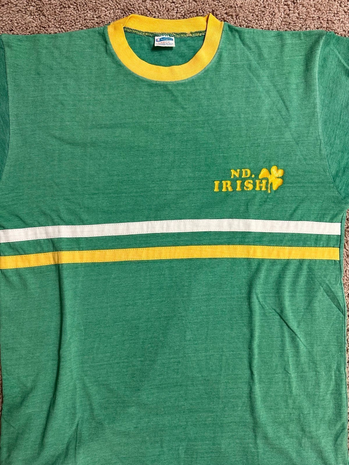 Vintage Notre Dame fighting Irish Football Shirt 1970s Single stitch