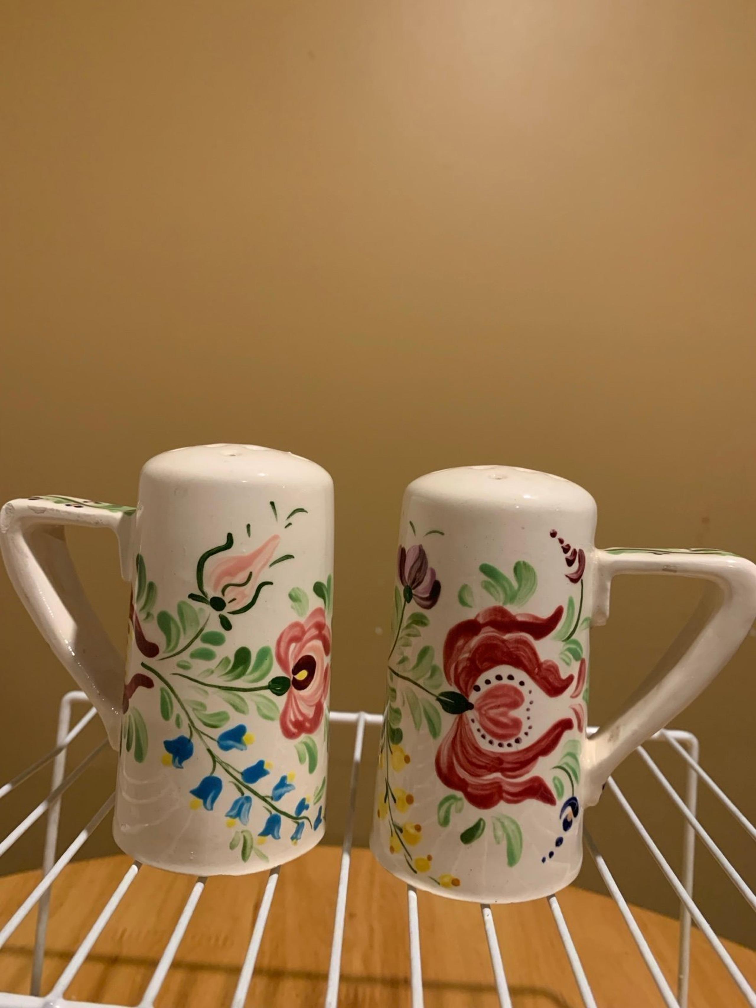 Painted Ceramic Salt & Pepper Shakers