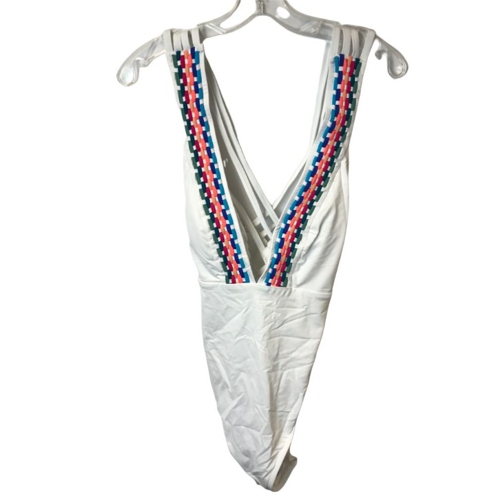 La Blanca Women's Standard V-Front Cross Back One Piece Swimsuit (Size 14)