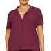 Skims Soft Lounge Ribbed PJ Top in wine size S