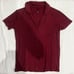 Skims Soft Lounge Ribbed PJ Top in wine size S