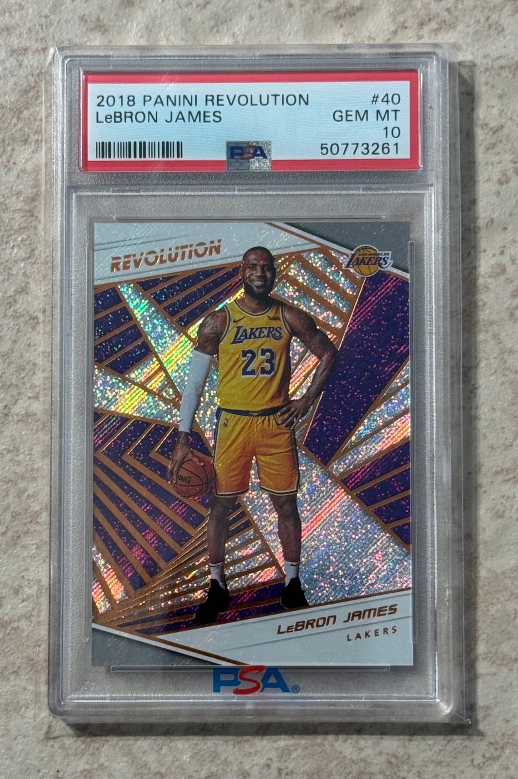 2018-19 Panini Revolution #40 LeBron James Los Angeles Lakers PSA 10 Gem Mint