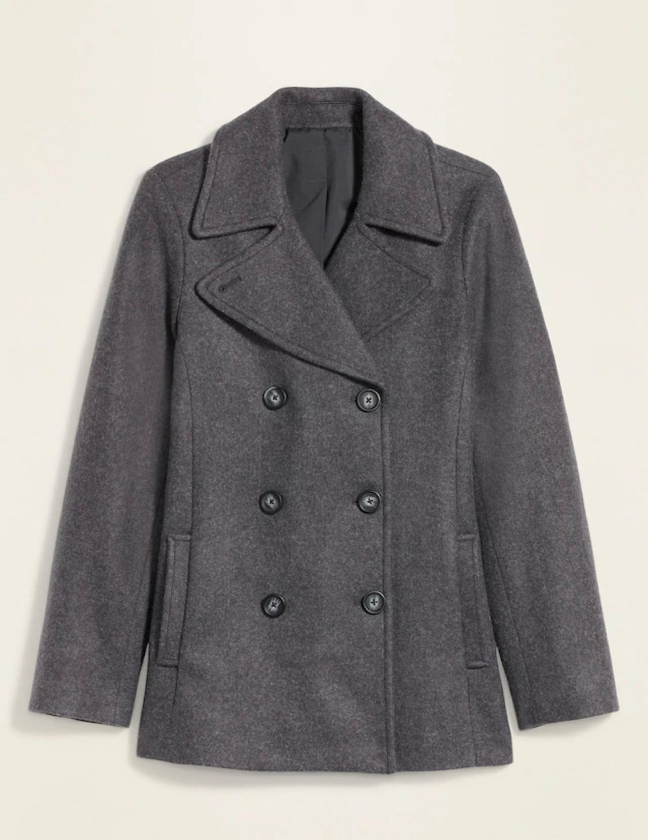 Soft-Brushed Peacoat for Women