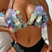 NEW Holographic Iridescent Disc Chainmail Triangle Top for Festival Size SM-MED