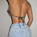 NEW Holographic Iridescent Disc Chainmail Triangle Top for Festival Size SM-MED