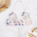 NEW Holographic Iridescent Disc Chainmail Triangle Top for Festival Size SM-MED