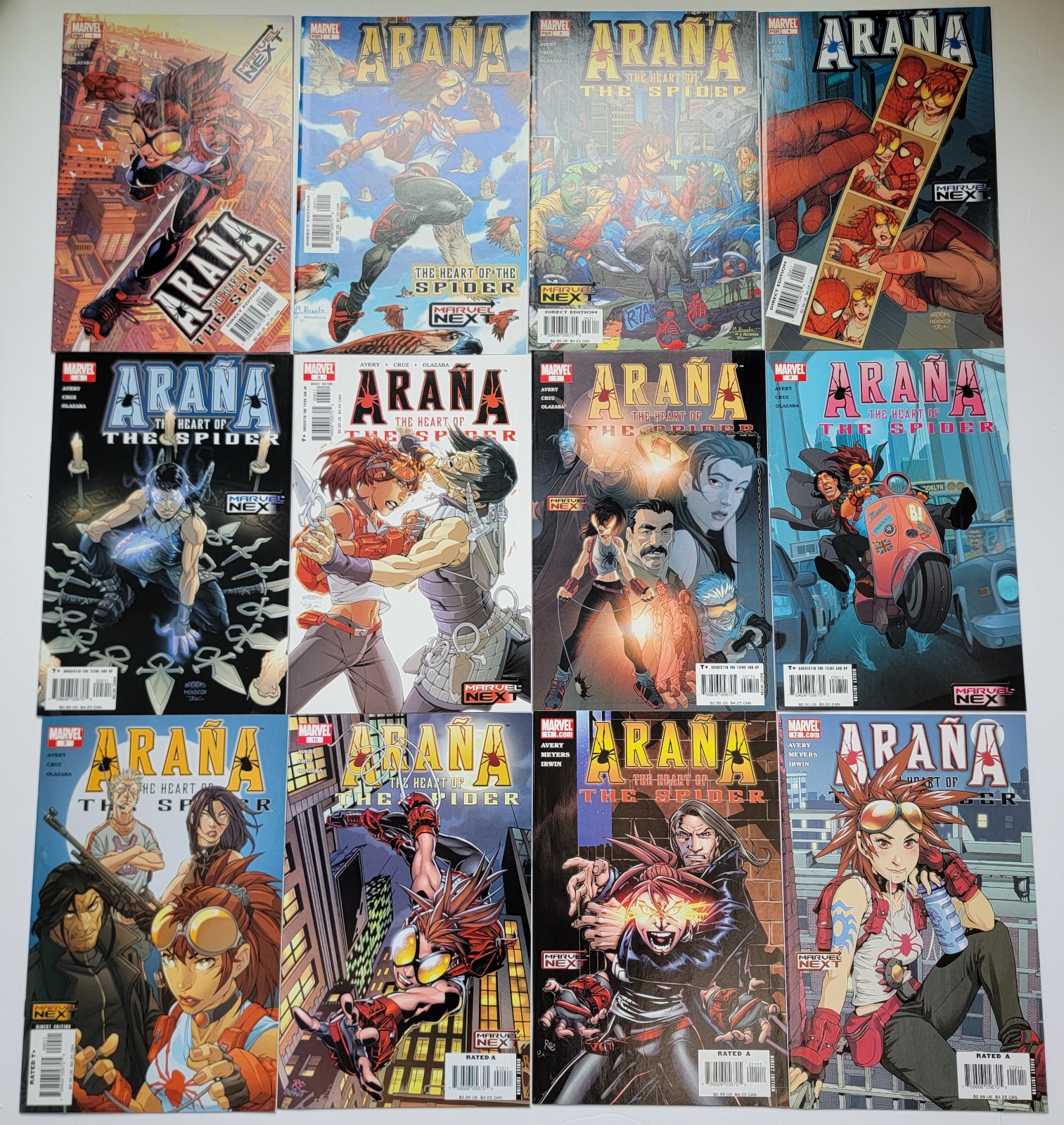 Arana: Heart of the Spider Comic Lot (12) #1-12 COMPLETE ~ High Grade NM-VF 2005
