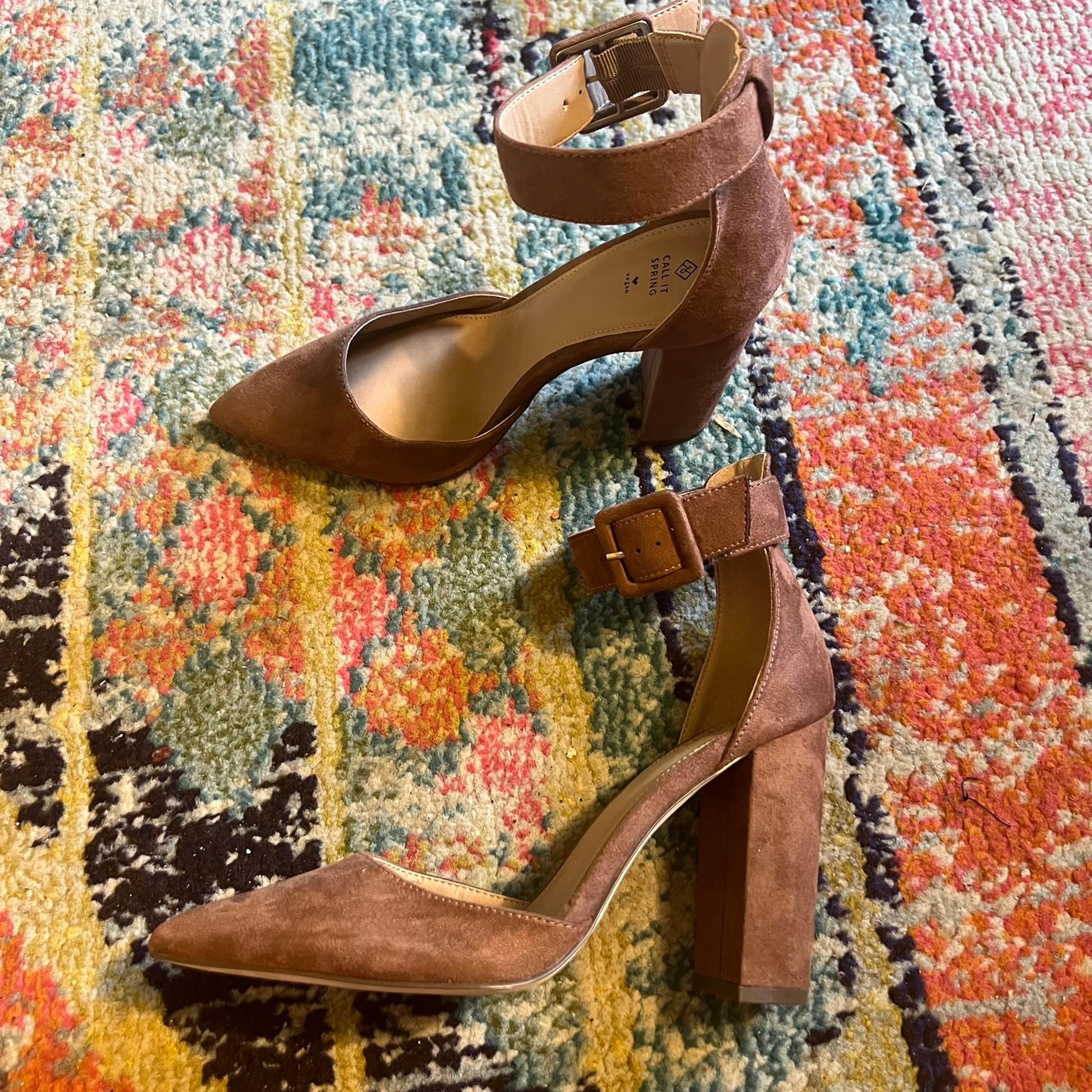 Call it spring womens vegan suede strappy heels