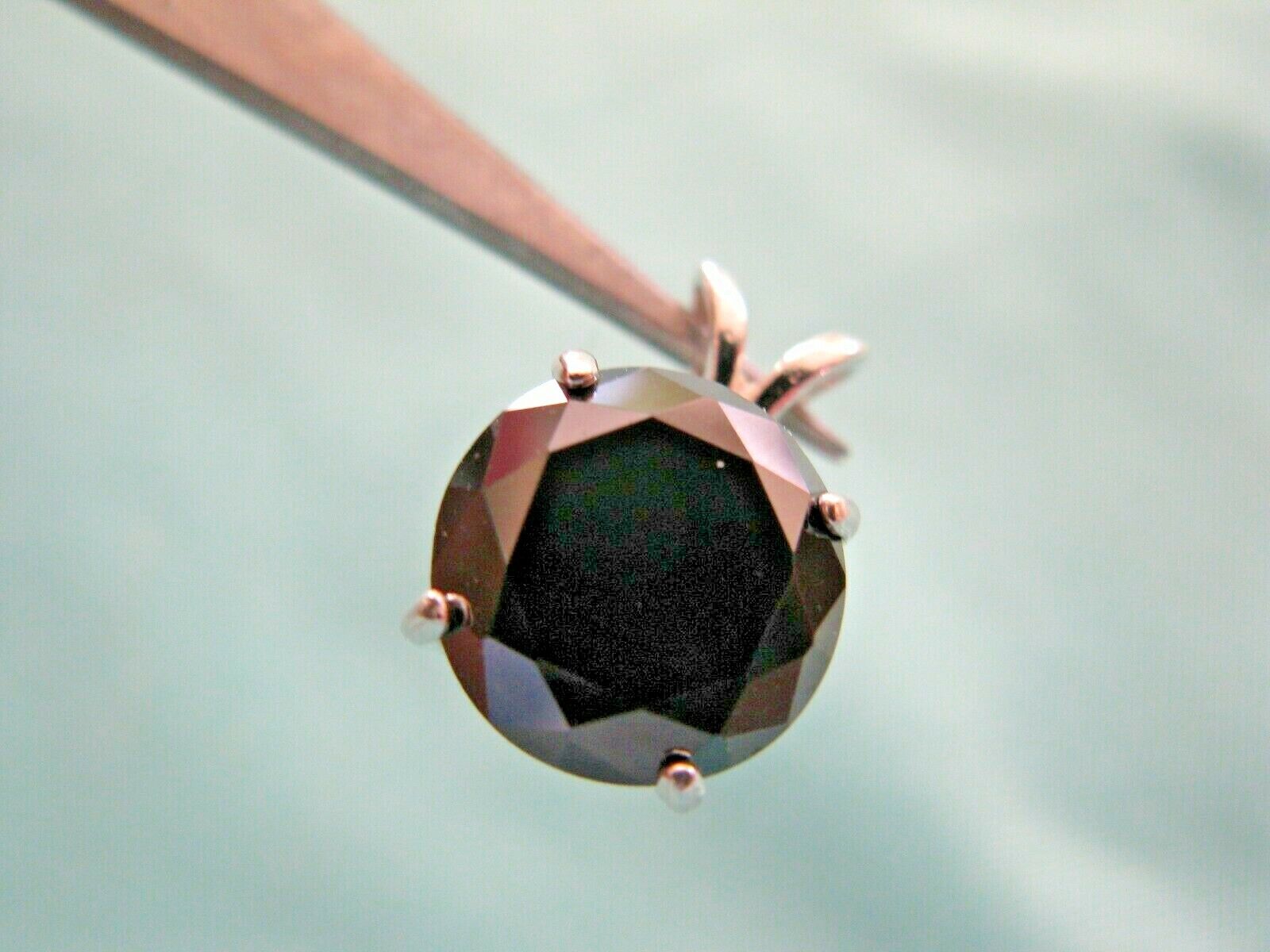2.85ct 100% REAL NATURAL BLACK DIAMOND NECKLACE,CERTI FICATE,FREE DIAMOND TESTER
