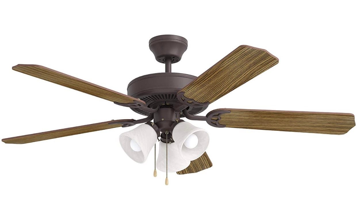 52 Modern Rustic Farmhouse Indoor Ceiling Fan with Lights