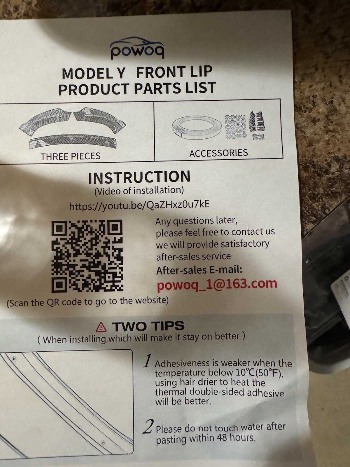 Tesla model y lip