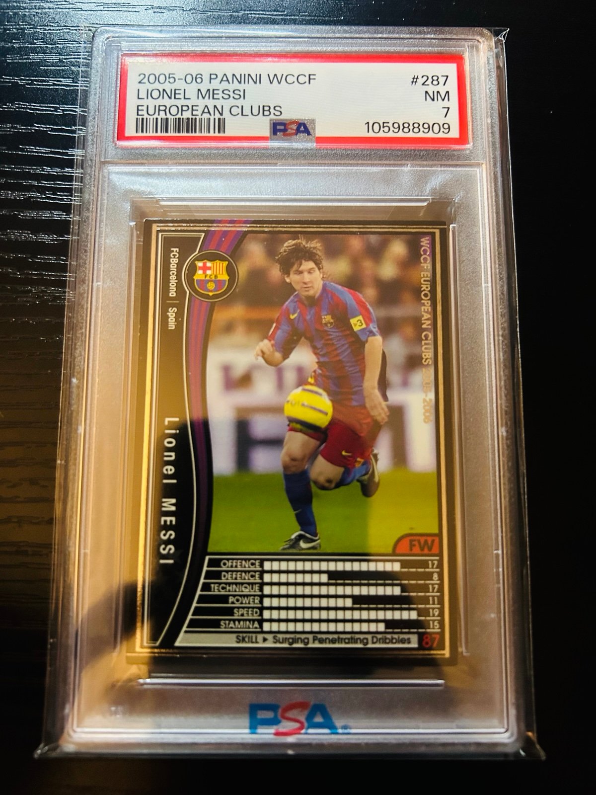 2005 Lionel Messi PSA 7