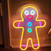 Gingerbread Man Neon Sign LED Neon Signs for Wall Decor Handmade Artistic