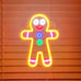 Gingerbread Man Neon Sign LED Neon Signs for Wall Decor Handmade Artistic