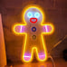 Gingerbread Man Neon Sign LED Neon Signs for Wall Decor Handmade Artistic