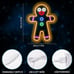 Gingerbread Man Neon Sign LED Neon Signs for Wall Decor Handmade Artistic