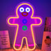 Gingerbread Man Neon Sign LED Neon Signs for Wall Decor Handmade Artistic