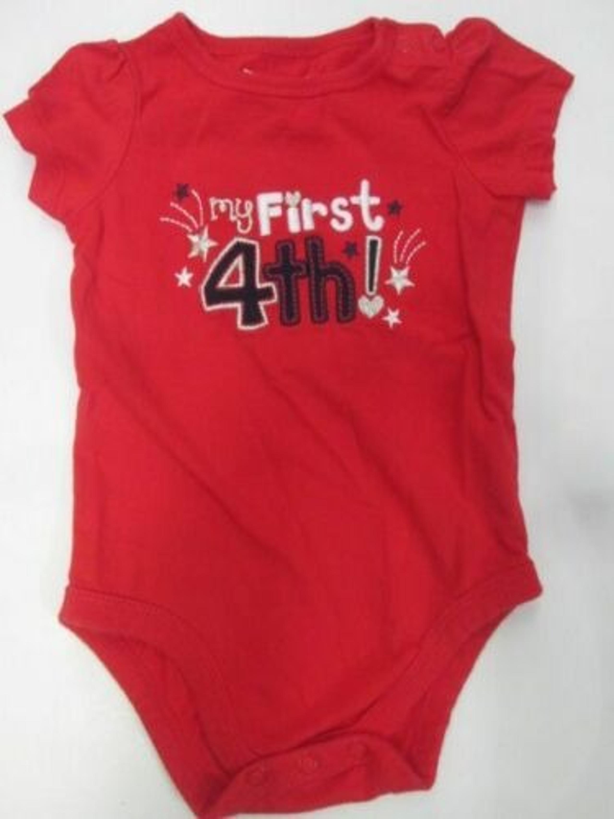 "My First 4th!" short sleeve romper