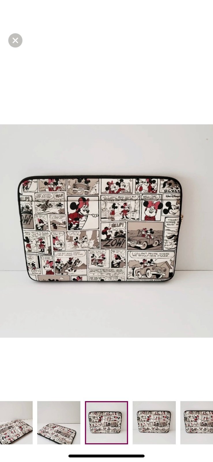 Nwt Kate Spade Disney X Minnie Universal Laptop Padded Case SleeveComic 15”