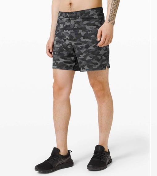 Lululemon Surge Short *Liner 6 Variegated Mesh Camo Black
