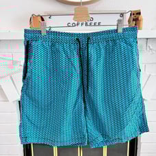 Mr.Swim Mesh Lined Swim Trunks Board Shorts Geometric Blue