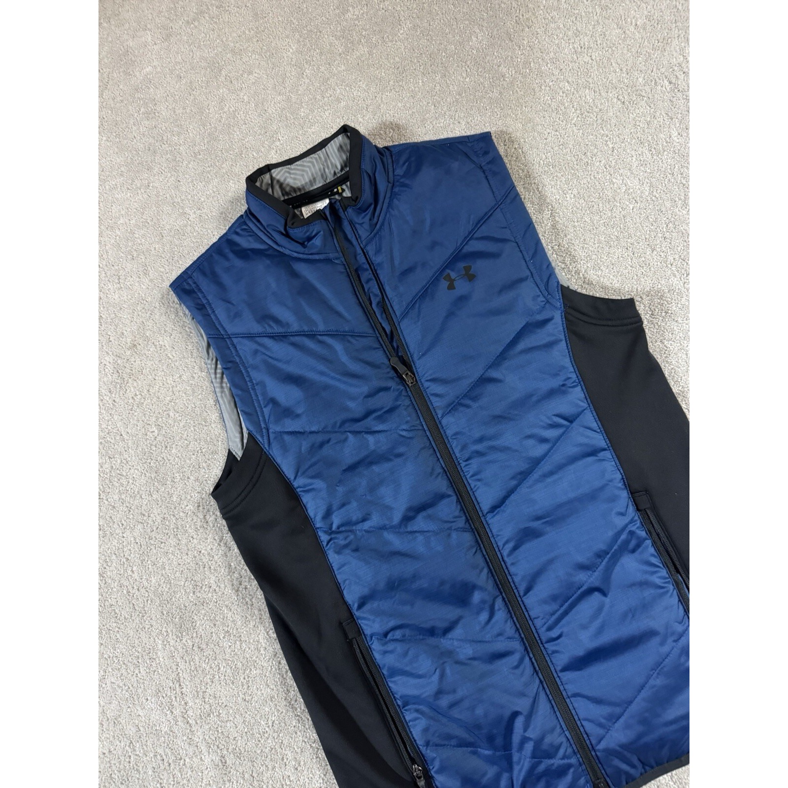 Under Armour Storm Puffer Vest Mens M Blue Full Zip Lightweight Puffer Infrared
