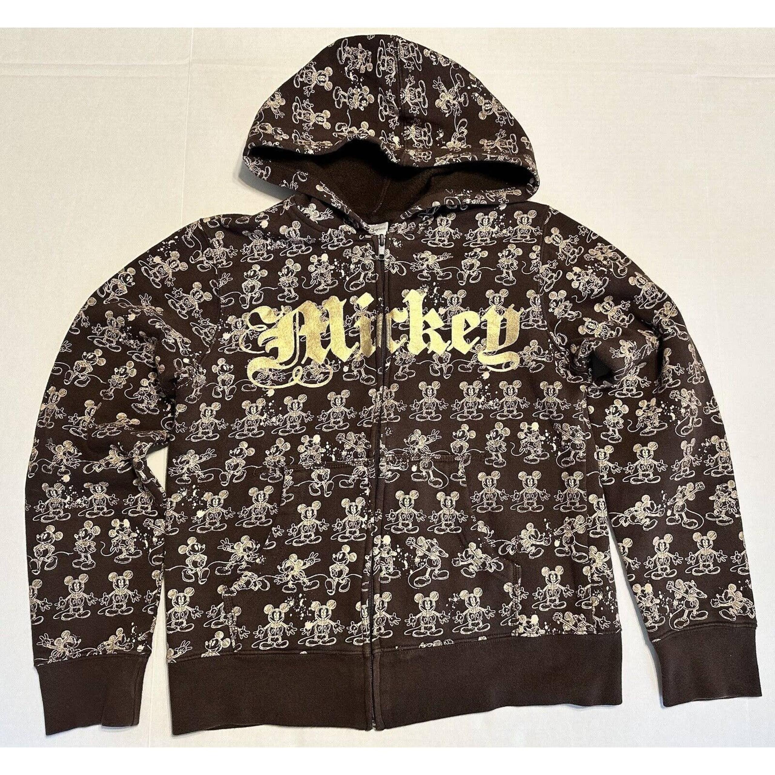 Walt Disney world Mickey Mouse full zip sweatshirt hoodie Youth girls Size Large