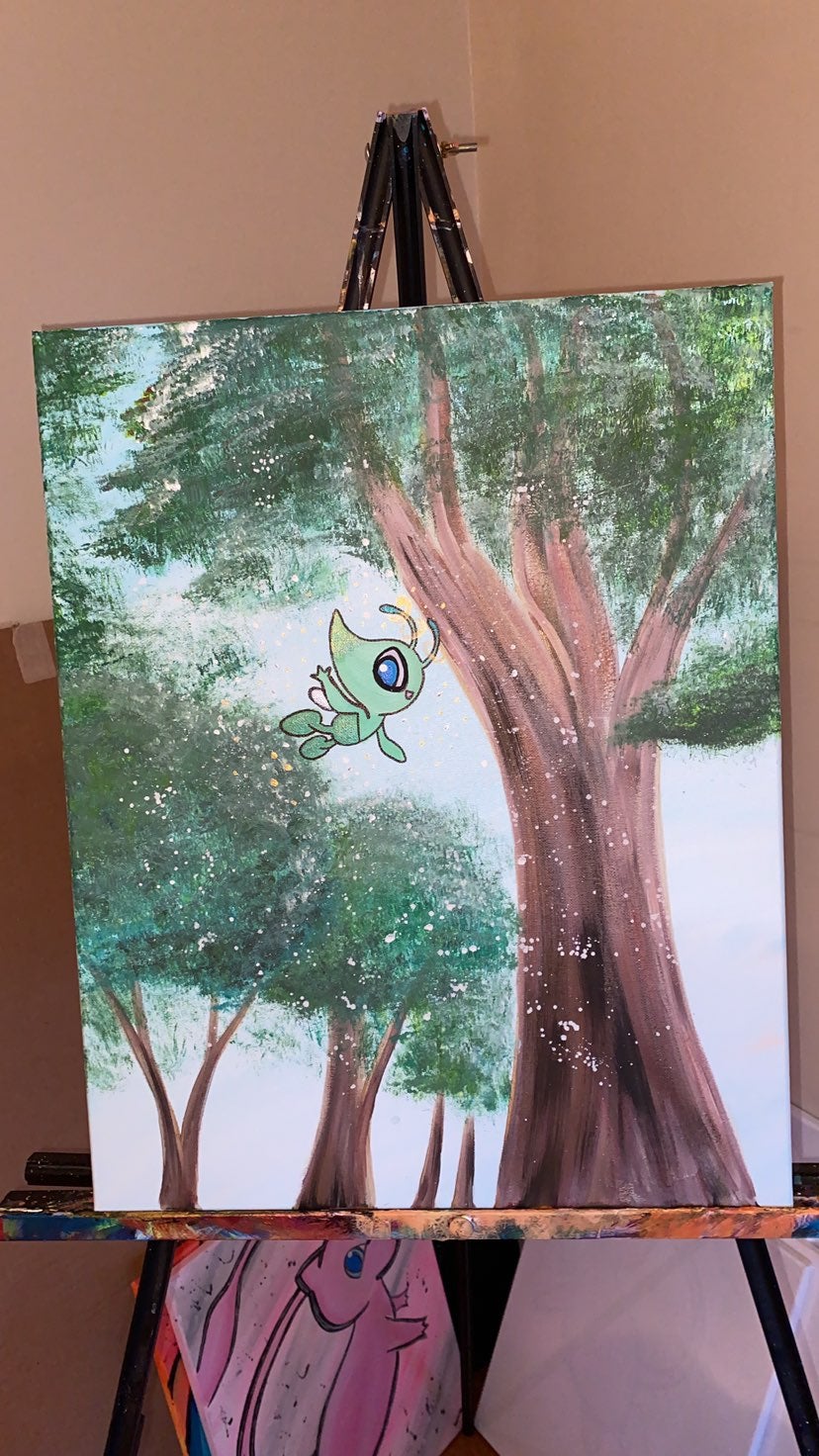 Pokemon Card Painting Celebi