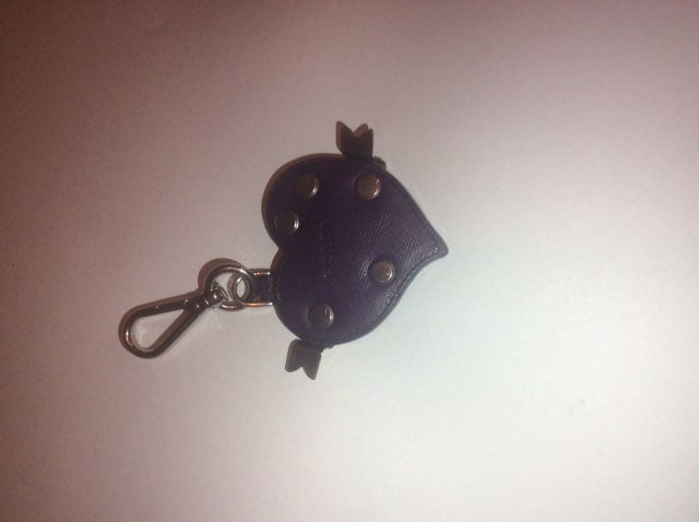 Authentic Prada Heart Keychain