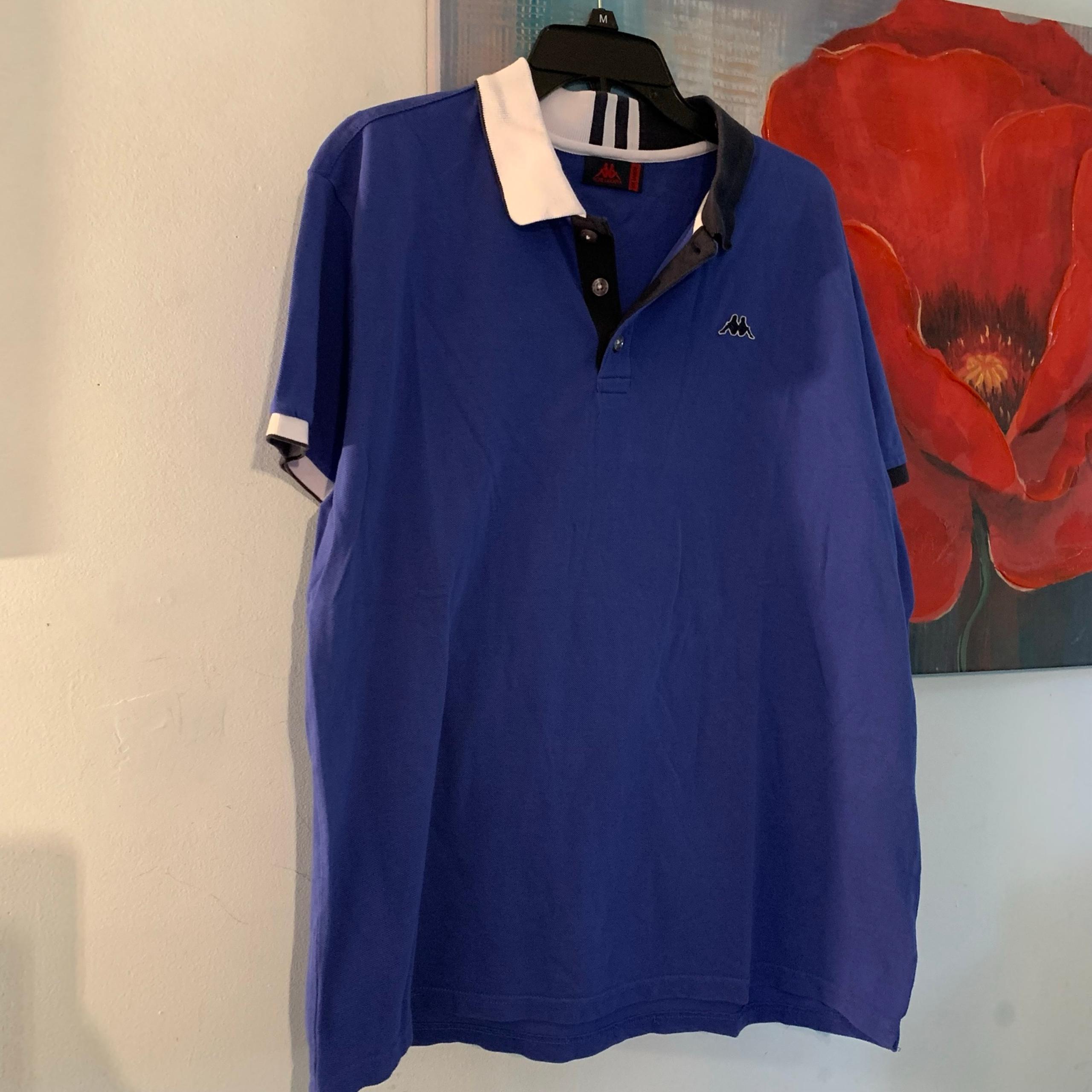 Robe Di Kappa Polo Shirt Mens sz XXL Blue Short Sleeve Embroidered Logo 2XL