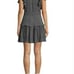 A.L.C. 100% Silk Viera Black & White Deep V-Neck Dress (Size 4)