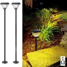 2 outdoor solar lights