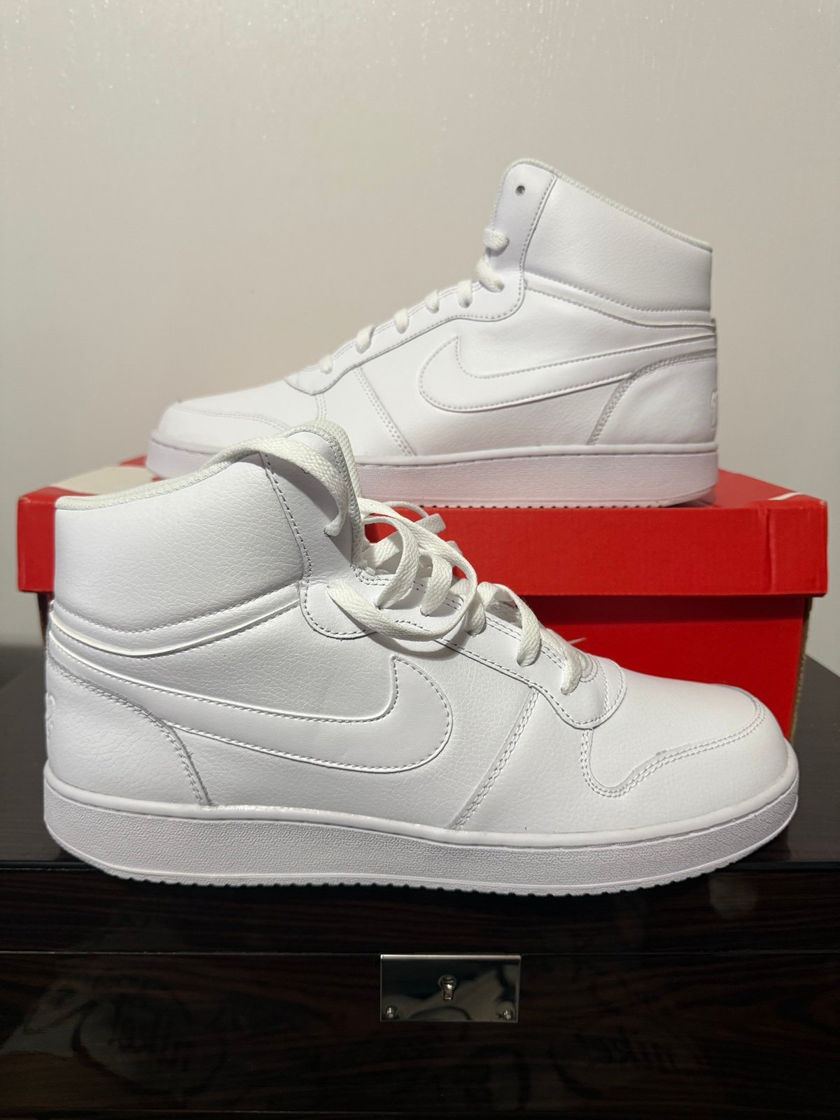 Nike Ebernon Mid Men's Shoe Size 12 Classic Basketball Shoe AQ1773-100 White