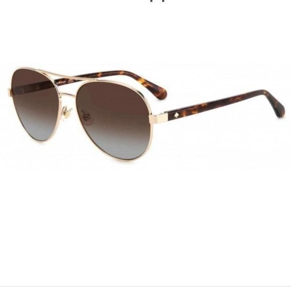 NWOT KATE SPADE POLARIZED AVERIE/S Gold Havana SZ 58-15-140