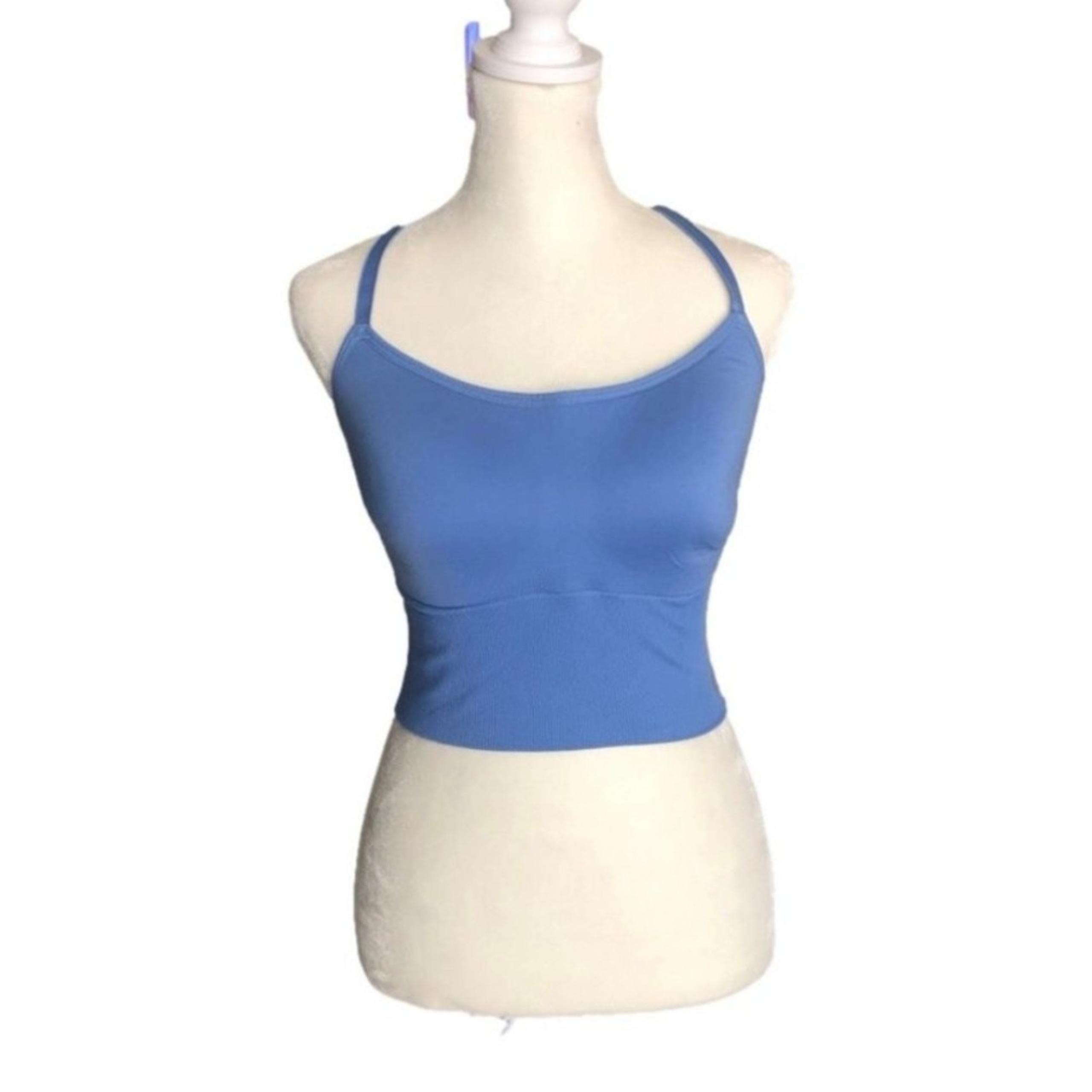 PINK Victoria's Secret Active Blue Seamless Air Low Impact Sports Bra