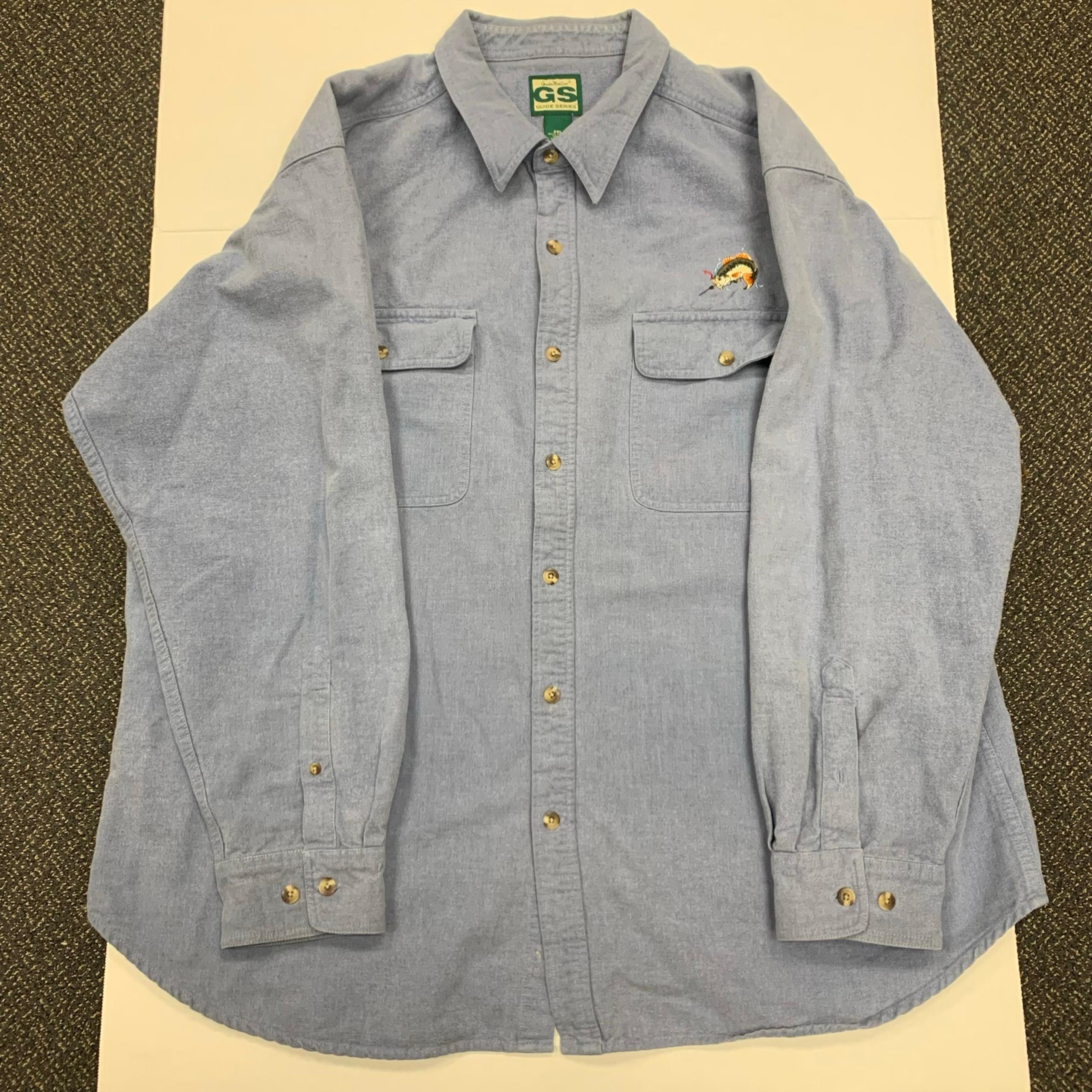 Vintage Gander Mountain Guide Series Fishing Button Shirt Men’s Size 2XL