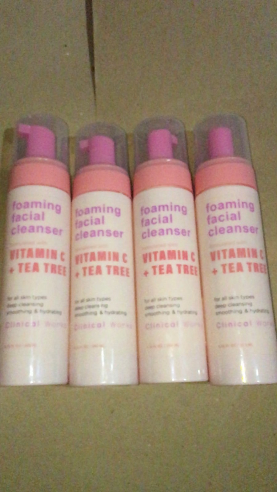 4x Clinical Works Foaming Facial Cleanser Vitamin C Tea Tree 6.76 Fl Oz