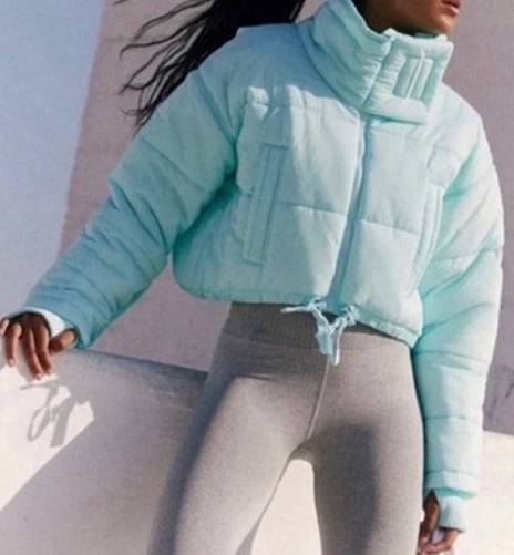 Free People Movement High Frequency Cropped Puffer Jacket. Size Medium