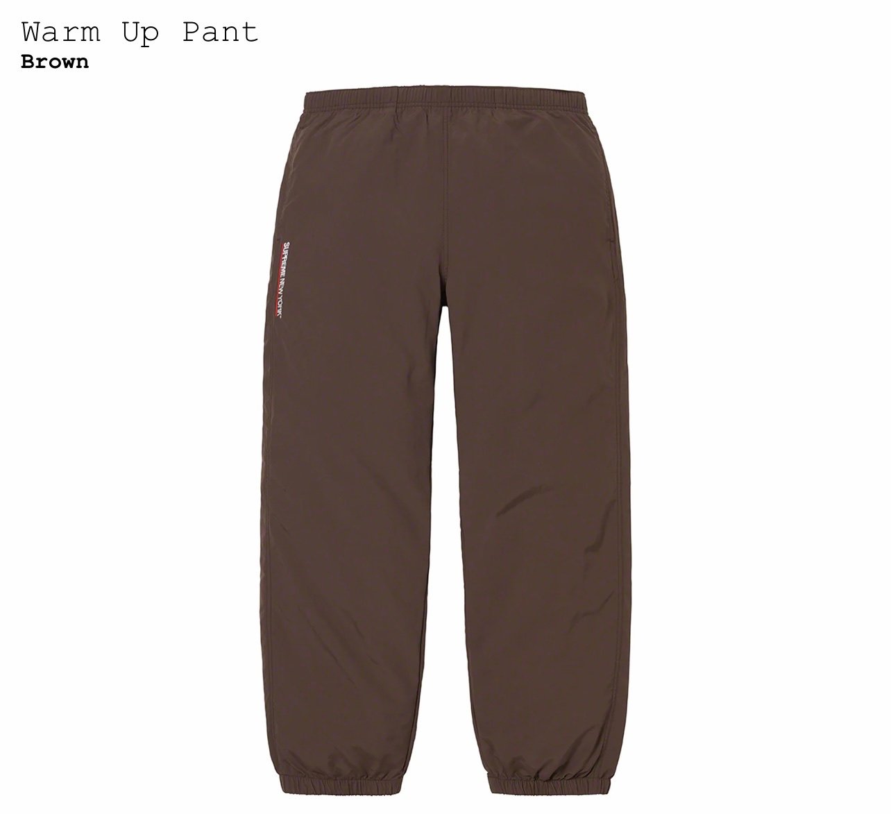 Warm Up Pant Brown Size Large
