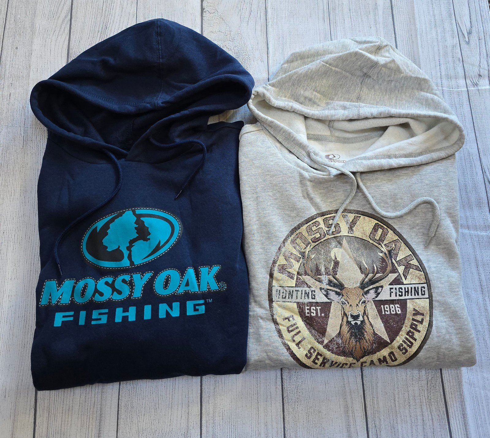 2 Mens Size XXL Mossy Oak Fishing Hoodie new with tags