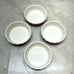 ROCQ Parisian Patisserie 5.5 4 Red Ramikin Scalloped Edge Ceramic Pastry Dishes